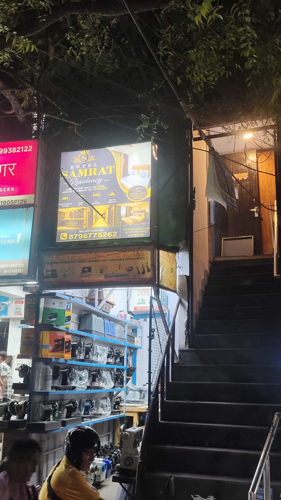 Hotel Samrat Residency Exterior Building view on Govindpuri Main Road